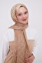 Milky Coffee Triangle Pattern Deluxe Devore Shawl - 3