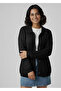 Black Buttoned Polo Neck Cardigan - 9011 - 3
