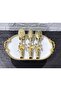 Gold Serving Tongs Set of 3 / Pasta/Pie/Dinner/Presentation Tongs Titanium - 2