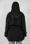 Women's Black Premium Midi Length Lined Cashmere Coat Hzl25W-Bd191571 - 6