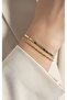 2-Piece Steel Gold Chain Bracelet