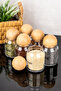 6 Pcs Ball Lid Glass Jar Spice Jar Transparent Labeled Storage Container Spice Jar Set 300ml - 3