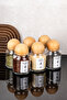 6-Piece Glass Spice Jar Set with Wooden Ball Lid Glass Jar Set with Label Storage Container Spice Rack 300ml - 3