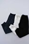 3-Piece Unisex Sweatpants 3-Thread Fleece-Lined Comfortable Elastic Leg Winter (Navy Blue, Black, Grey)