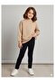 Button Detailed Ribbed Kids Knitwear Leggings - 2
