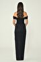 Off-Shoulder Evening Dress with Sequins - 3