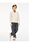 Half Zipper Long Sleeve Viscose Blend Knitwear Sweater - 2