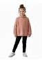 Button Detailed Ribbed Kids Knitwear Leggings - 3
