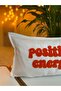 Positive Energy Punch Embroidered Throw Pillow Cover - Cotton Throw Pillow Cover - 30X50Cm - 3