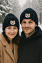 Cat Punch Detailed Black Beret Christmas Gift - 4