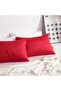 Premium Red Pillowcase Set |   Akfil Kumaş |   100% Cotton |   2 Pieces |   (50X70 cm) |   Covered Model - 2