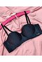 Women's Laser Cut Seamless Padded Striped Underwire-Free Bra - 5
