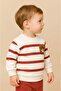 Snap-Shoulder Punch Teddy Bear Striped Baby Set, 2-Piece Bottom and Top, Transitional Months, 6-9-12 Months - 2