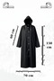 Black Unisex Eva Fabric Water Windproof Adult Raincoat - 3