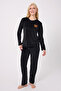 Stella Lauren Kadife Uzunkol Women's Black Pajama Set - 3