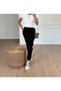 Women's Full Lyclary Waist Lace-Up Super Comfortable Double Leg Ankle-Length Top Line Pants - 2