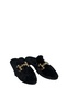 Asya Black New Mold H Gold Buckle Inside-Out Slippers - 4