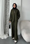 Women's Modal Fabric Snap Fastener Hooded Oversized Tunic Set 1119 - 4