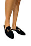 Asya Black New Mold H Gold Buckle Inside-Out Slippers