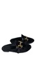 Asya Black New Mold H Gold Buckle Inside-Out Slippers - 3