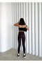 Women's Brown Fleece-Lined High-Waisted Slimming Stretchy Plain Ribbed Winter Leggings - 6