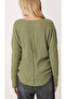Women's Khaki Soft Textured Off-Shoulder Blouse Arm-26K001024 - 3