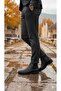 Furry Guaranteed Rubber Sole Men's Black Guaranteed Daily Cold and Waterproof Comfortable Ankle Boots - 3