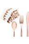 Disposable Cutlery Set Individually Wrapped Pack of 6 Plastic Utensil Sets with Fork, Spoon & Knife - 2