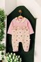 Ruffled Bowknot Baby Collar Booties Jumpsuit 0-12 Months with Snap Fasteners at the Bottom