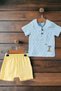Rabbit Detailed Muslin Shorts Stylish Bottom Top 2 Pieces Baby Boy Set Cotton+Muslin 6-9-12-18-24 Months