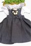 Girl's Lace Dress with Badili + Teddy Bear, Linen Gilet Dress, 2-Piece Set with Adjustable Straps, Holiday Outfit - 3