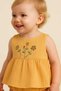 100% Cotton Baby Girl/Child Fairy Dress Embroidered Skirt Pieced + Panty Muslin Organic Set - 2