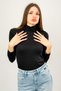 Women's Long Sleeve Full Neck Lycra Combed Badi 2 Pieces Black - 6
