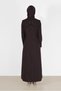 EYE DETAILED WAIST TIE ZIPPERED COAT 10491 - 3