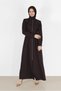 EYE DETAILED WAIST TIE ZIPPERED COAT 10491