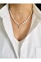 Zircon Stone Baguette Special Design Necklace with Pearls - 6