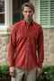 Velvet Collar Buttoned 100% Cotton Comfort Fit Tile Men's Shirt