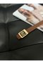 F Logo Gold Buckle Tan Women's Belt, Gold Women's Belt, Trouser Belt, Jacket Belt - 6