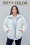 Women's Oversize Plush, Fleece, Zippered, Stand Collar, Pocket Zipper, Warm Soft Winter Coat