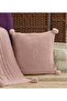 Knitwear Braided Decorative Throw Pillow Cover Powder 45X45 Sofa Decor - 3