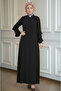 Sleeved Ruffled Ferace with Invisible Zipper - 3