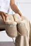 Unisex Plush House Slippers No Sound Sole Cream Ucc003