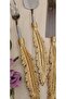 5 Piece Serving Set with Feather Pattern Gold Handle - 2