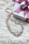 Turquoise Teddy Bear and Pink Heart Phone Charm Pearl and Star Beads Phone Strap - 6