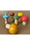 6-Piece Natural Wooden Mushroom Toy Set - Educational Toy - 2