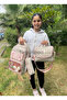 Kawaii Korean Style School Backpack with Accessories and Ergonomic Black-Beige-Grey |   Nutrition, Pen Holder Set - 6