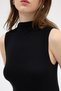 Black Women's Sleeveless High Neck Bodysuit 8155A - 4