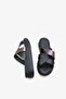 Zuva İnna Women's Genuine Leather Wedge Slippers - 3