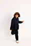 Black Embroidery Detailed Raglan Sleeve Sweatshirt