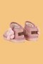 Minto Girl's and Baby's Pink Boots - Suede Orthopedic Non-Slip Sole Winter Snow Boots with Fur Flower Figure - 7